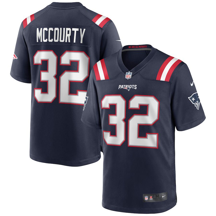 Men New England Patriots #32 Devin McCourty Nike Navy Game NFL Jersey